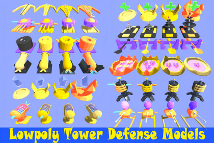 Lowpoly Tower Defense Models